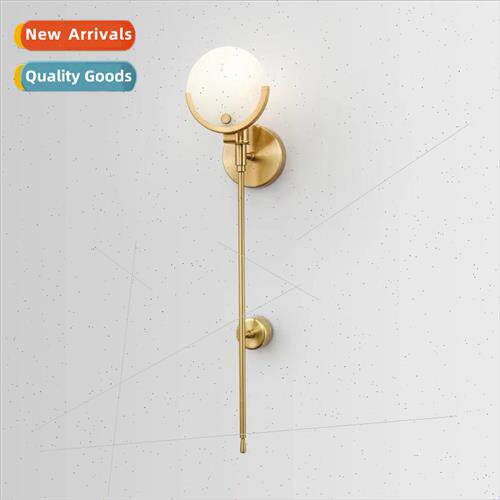 ght luxury designer marble copper brass wall lamp creative p