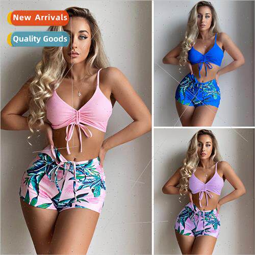 2022Europe Sexy Printed Spl High Waist Flat Corner Slimming