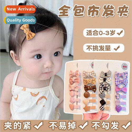 Baby hair clips all wrapped cloth cute baby super cute hair