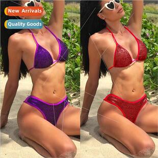 Bikini New Swimsu Bright Patchwork Spl Womens Europe Sexy