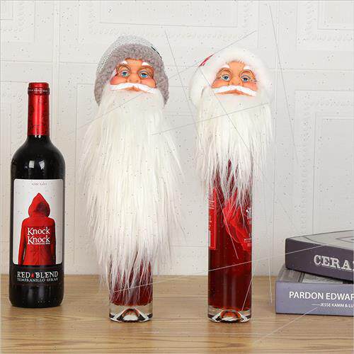 New Santa Claus head snowman head wine cover wine bottle cov