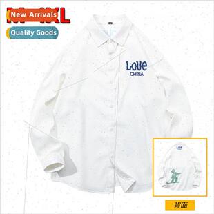shirt set printing teenage fashion men lapel tide