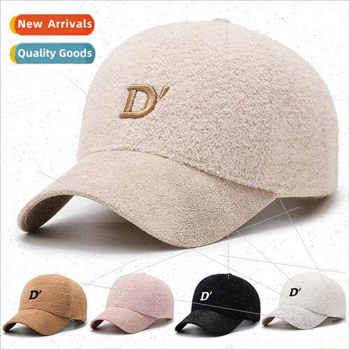 Hat winter women warm lambswool baseball cap casual couple o