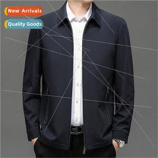 men lapel middle Autumn jacket thin leadership Spring coat