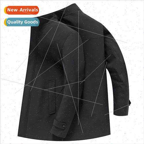 Dad jacket spring fall  middle-aged men jackets casual colla