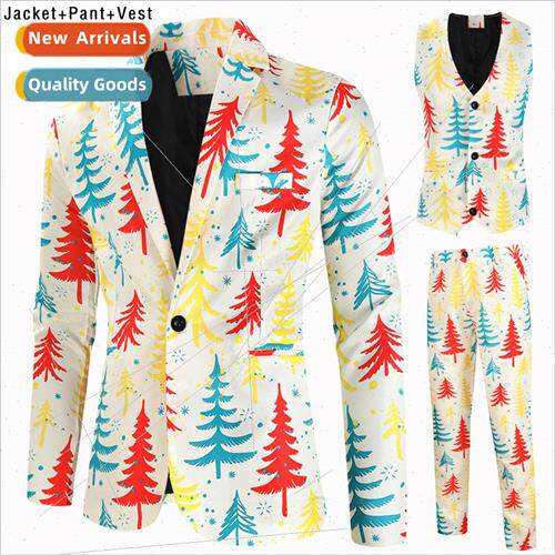 fall winter new casual 3D printing su vest su pants su 3 set