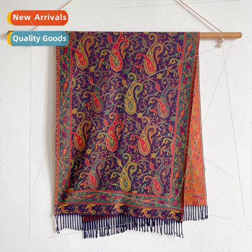 2023 winter warm cashmere scarf new ethnic printing travel o