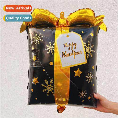 New gift modeling aluminum film balloon black gold gift box