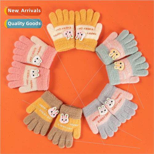 Children warm gloves kindergarten spl-finger gloves knted ja