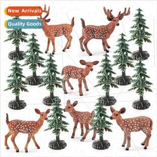 Christmas scene ornaments simulation Christmas e whe-tailed