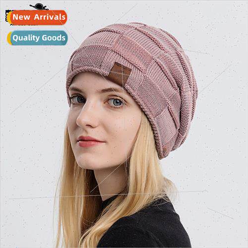 9875 Autumn winter padded mixed colors wh woolen kn cap warm