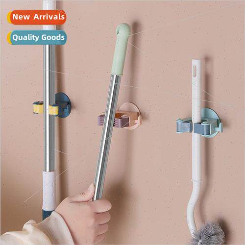 Color clashing polka dots no-punch mop clip bathroom bathroo