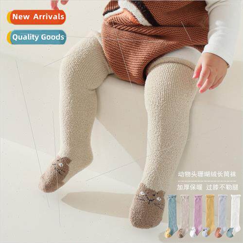 2022 fall and winter new thickened baby socks rolled cartoon