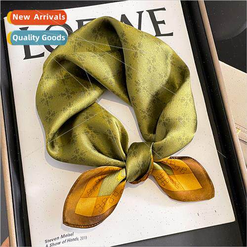 Korea  new fall winter printing silk square scarf female dua