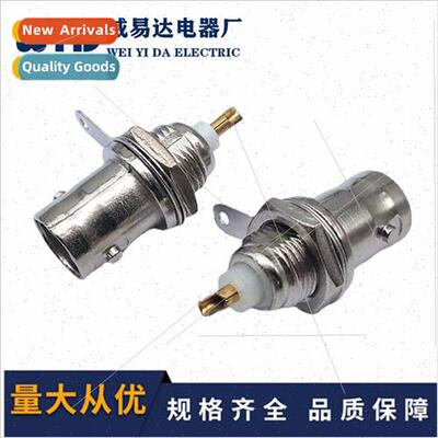 Gold-plated copper core BNC female chassis connector Q9 fema