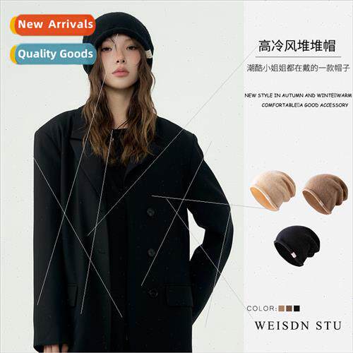 Black painter big head circumference fall winter hundred hat