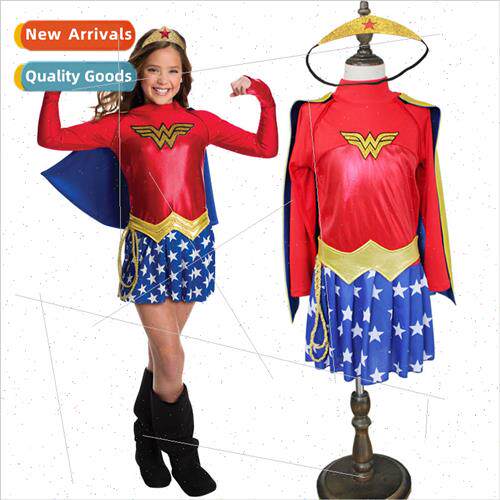 Halloween Wonder Woman cosplay kids dress up superhero girls