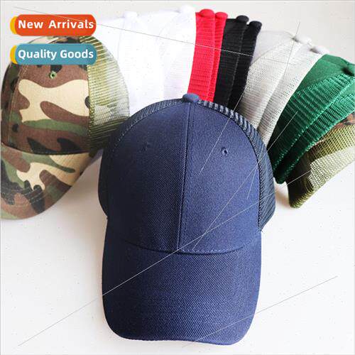 popular men women solid color blank sixPCS mesh cap outdoor