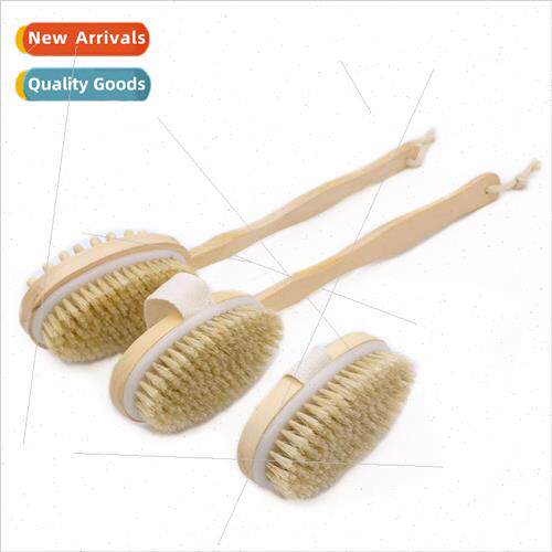 Scrubbing bath brush pig bristle brush soft hair back rubbin