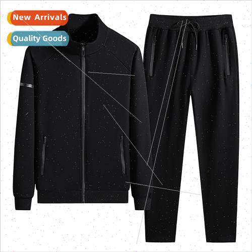 2023 new spring fall men casual su round neck sweater pants