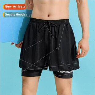 large anti swim layer double size loose mens trunks new 2023
