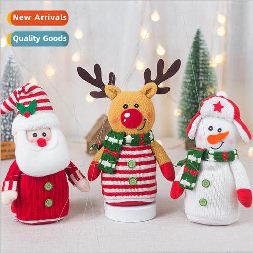 New Christmas apple bag knted cartoon zipper candy bag gift