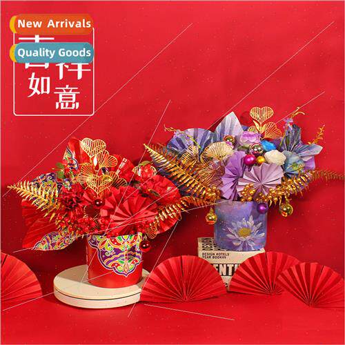 Round New Year Bucket Hanging Decoration Congratulations Cud