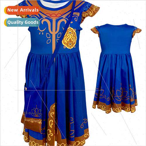 Europe Hot mira Royal Detective Girls Fly Sleeve Childs Dres