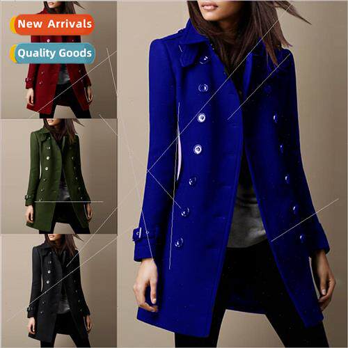 2023 Fall Winter Double Breasted Casual Tweed Jacket Women