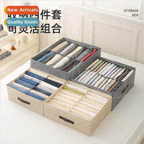 Clothes Storage Box Double Row Compartment Home Cloth Storag