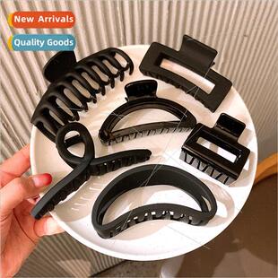 Large Grab Hair Shark Head Clip Back Black mple