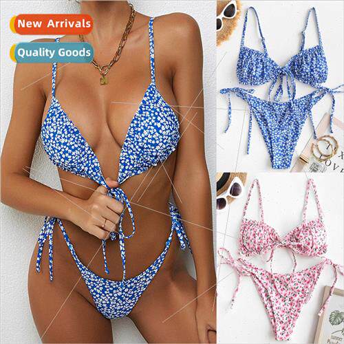 2021 New Europe Sexy Womens Floral Bikini Swimsu i Swimwear