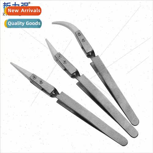 Stainless Steel Reverse Crossed Ceramic Tip TweezersAcid Res