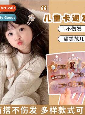 Children hair clips female 2022 new broken hair clips girls