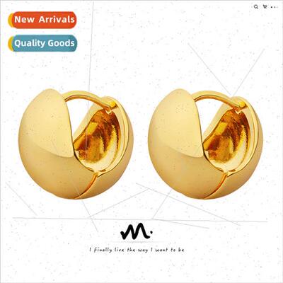 Fashion simple ins nd minimalist glossy copper material C-sh