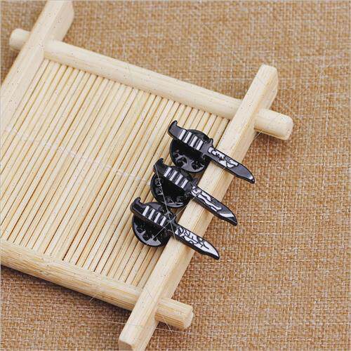 fashion new retro punk black dagger student shirt brooch acc
