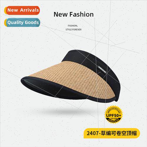Summer sunscreen wear goodies vinyl sun hat hollow top straw