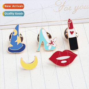 Brooch Mouth Crystal Female Shoes Corsage pstick Hat Fun Wch