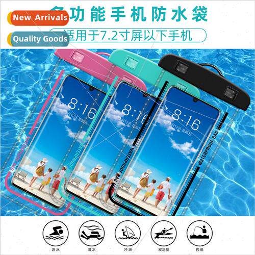 Cell phone waterproof bag touch screen swimming rafting divi