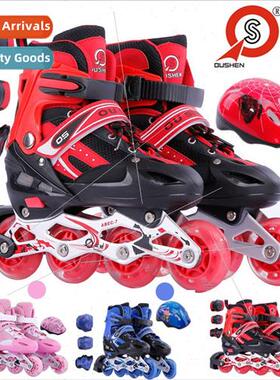 Adjustable childrens full flash skates inline single row rol