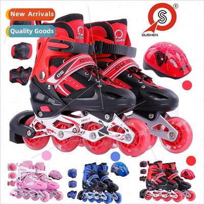 Adjustable childrens full flash skates inline single row rol