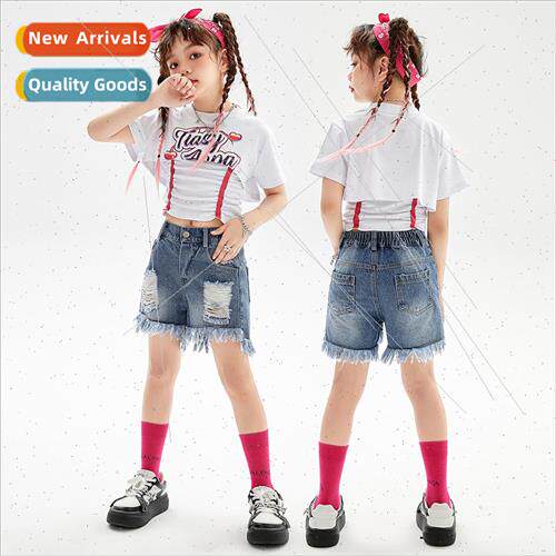 Girls Jazz Dance Costume Hip Hop Set Dance Children  Clothes