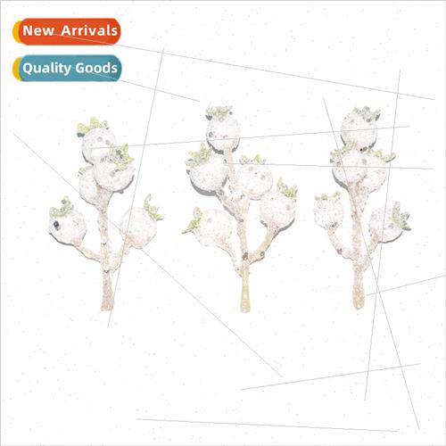 Glter 5 Heads Wh Flowers Christmas Tree GarlRattan Decoratio