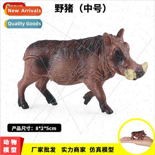 Static children toys simulation medium boar model lcrawling