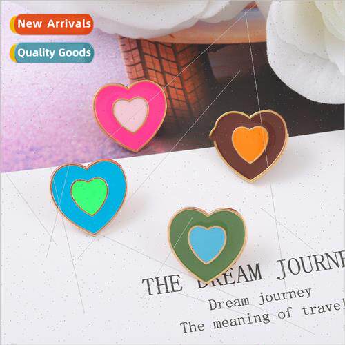 New peach heart jewelry alloy brooch creative temperament sw