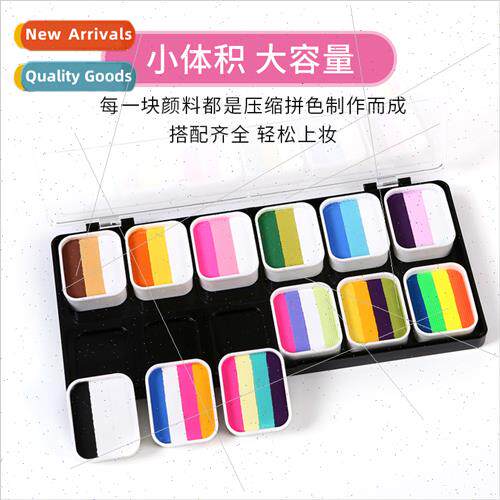 12 Compartments Multi-color Water-soluble Body Paints Hallow