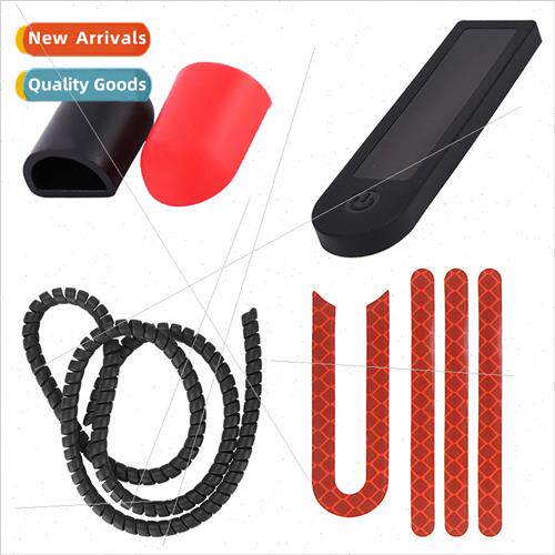 mi scooter spiral winding cable tube foot support silicone c