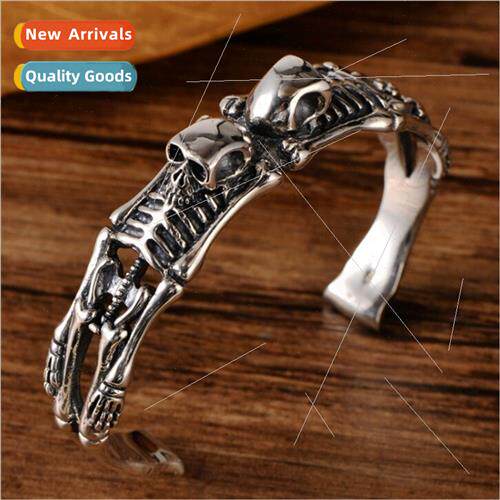 Fashion Men Double Skull Bracelet  mple