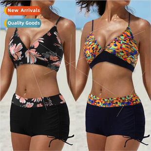 separates multi color Europe piece swimsu two box new