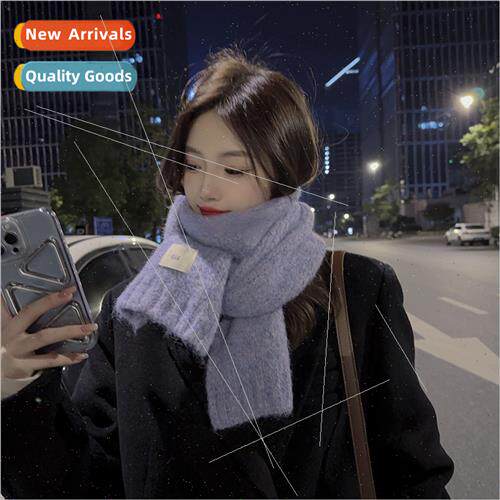 Wind containing wool Korea  purple scarf girls fall winter w